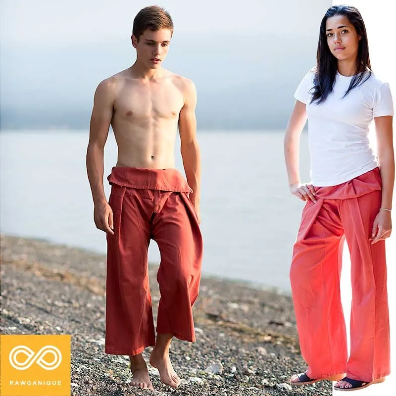 KRABI 100% Organic Cotton Thai Thalay Fisherman's Pants (Unisex) (Closeout - Final Sale)