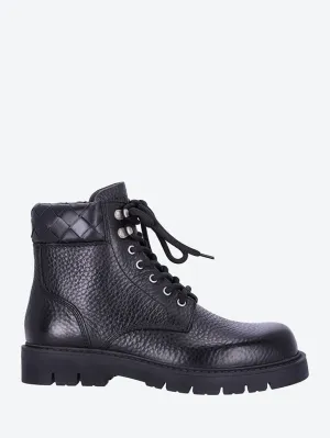 Leather haddock lace-up boots