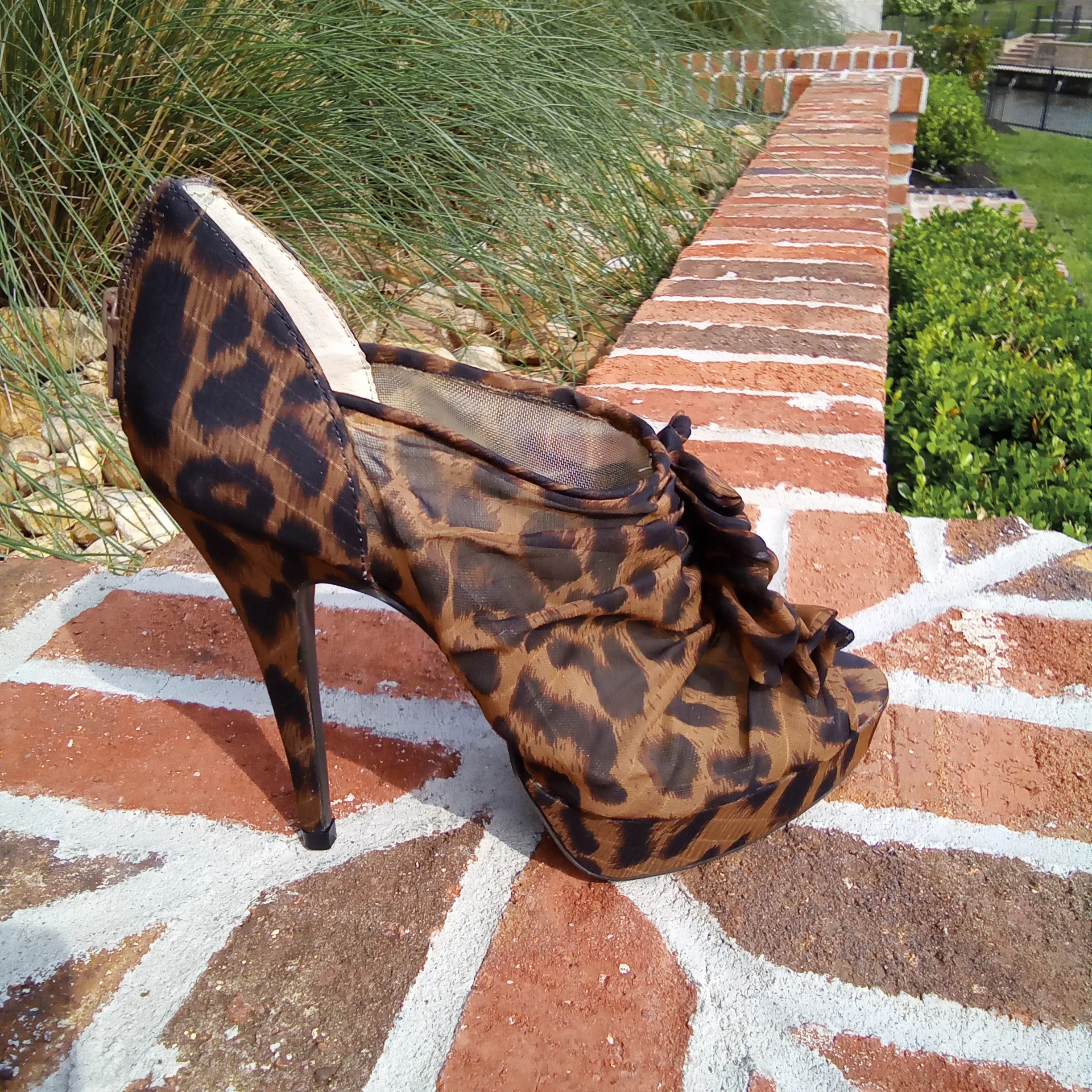 Leopard Platform Zip Back 5" Heels | Chinese Laundry Haylie