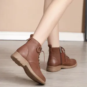 Loai Low-top Brow leather ankle boots