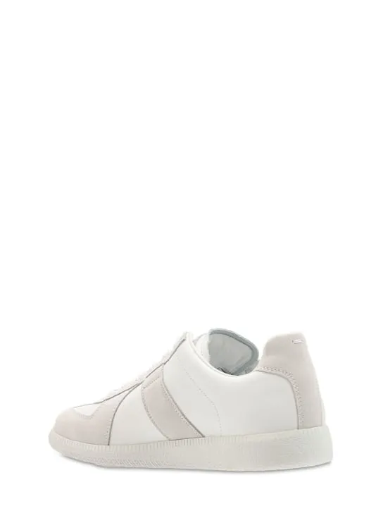 Maison Margiela   Replica leather &amp; suede low top sneakers 