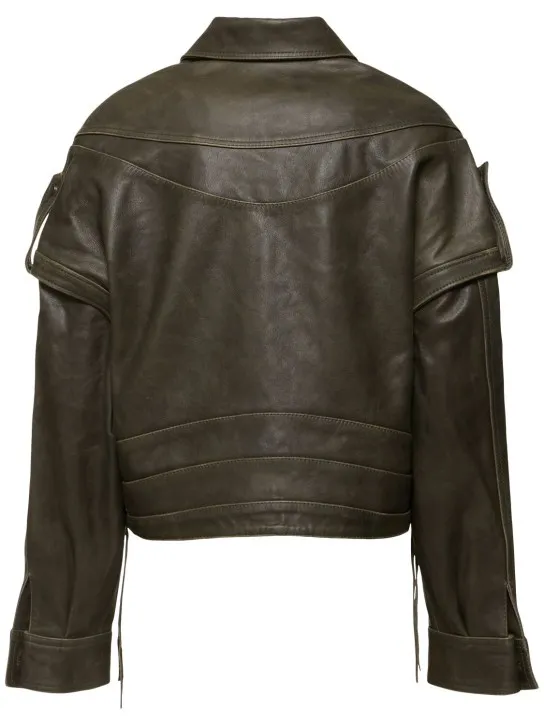 MANOKHI   Vintage oversize leather jacket 