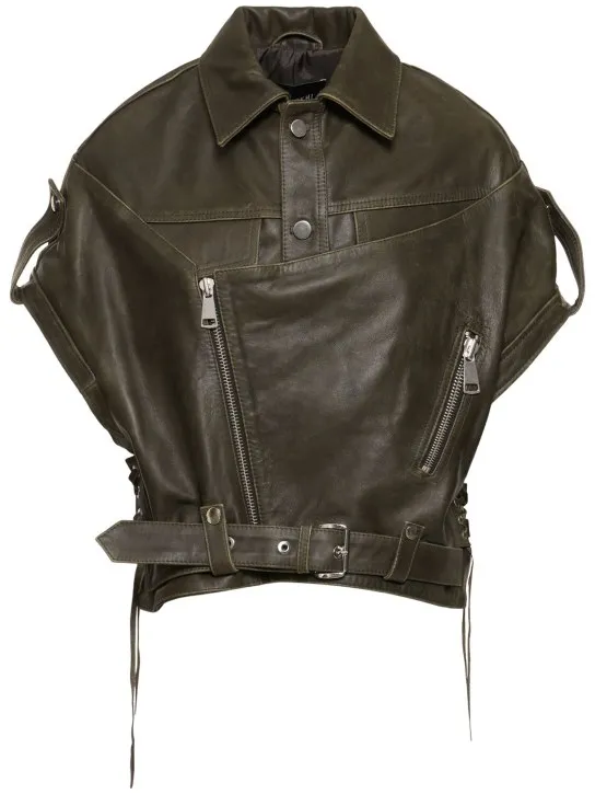 MANOKHI   Vintage oversize leather jacket 