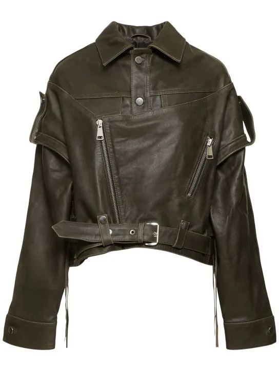 MANOKHI   Vintage oversize leather jacket 