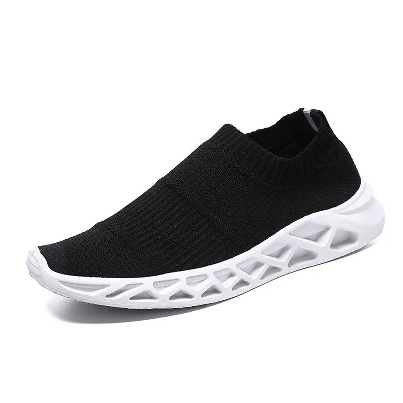 Men Socks Sneakers Athletic Breathable Mesh Super Light Slip-on Footwear