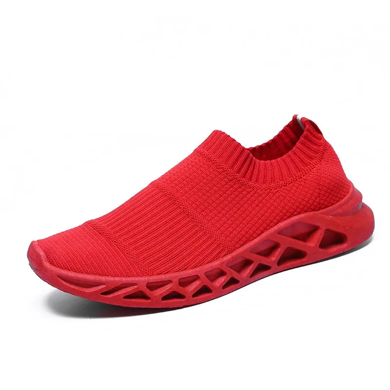 Men Socks Sneakers Athletic Breathable Mesh Super Light Slip-on Footwear