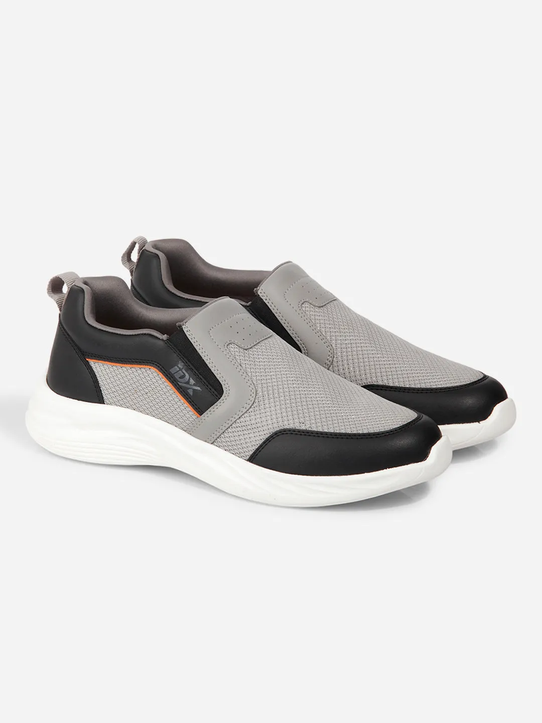 Men's Grey Black Slip On Sneakers IX7130