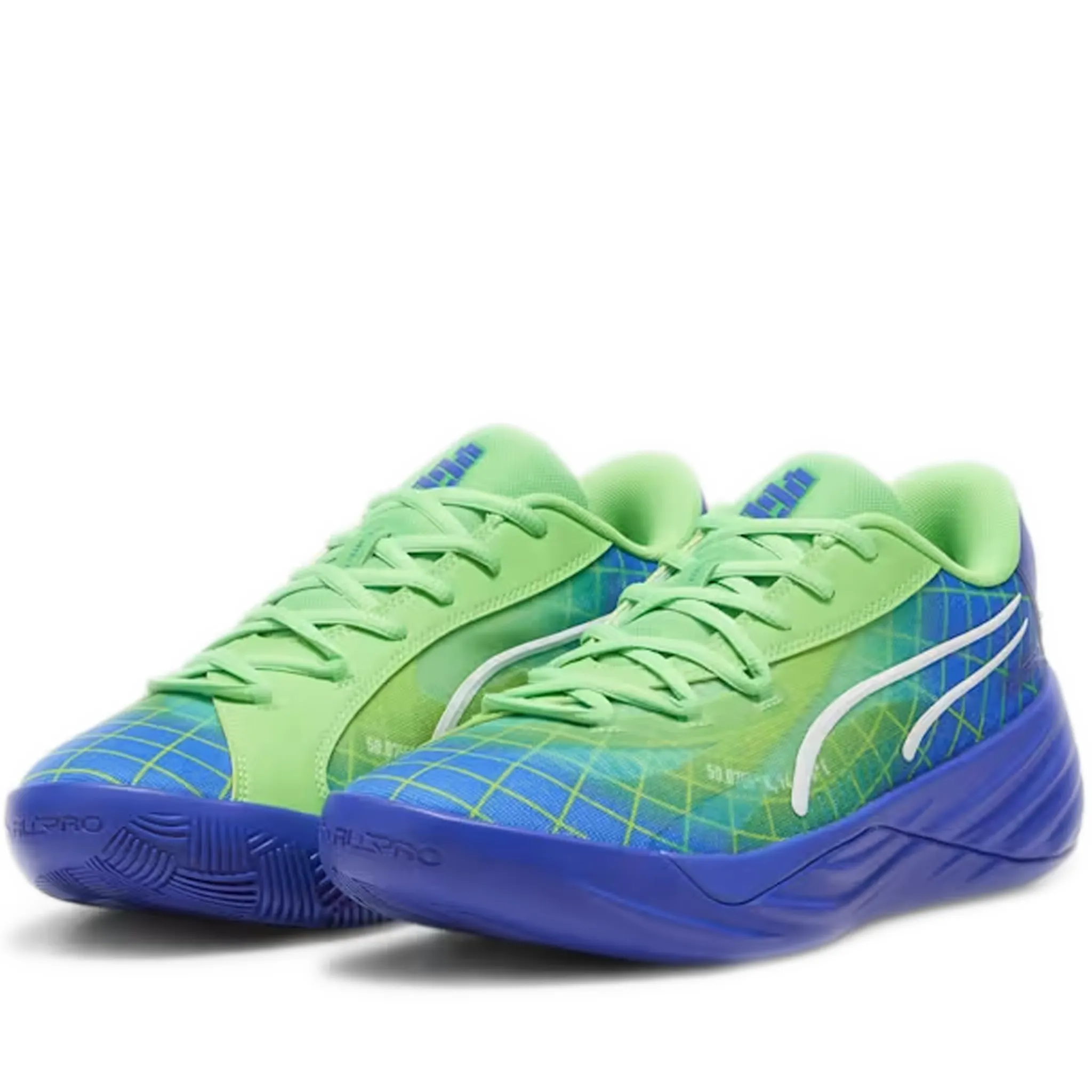 Men's Puma All-Pro NITRO™ Marcus Smart Shoes - Fluro Green Pes