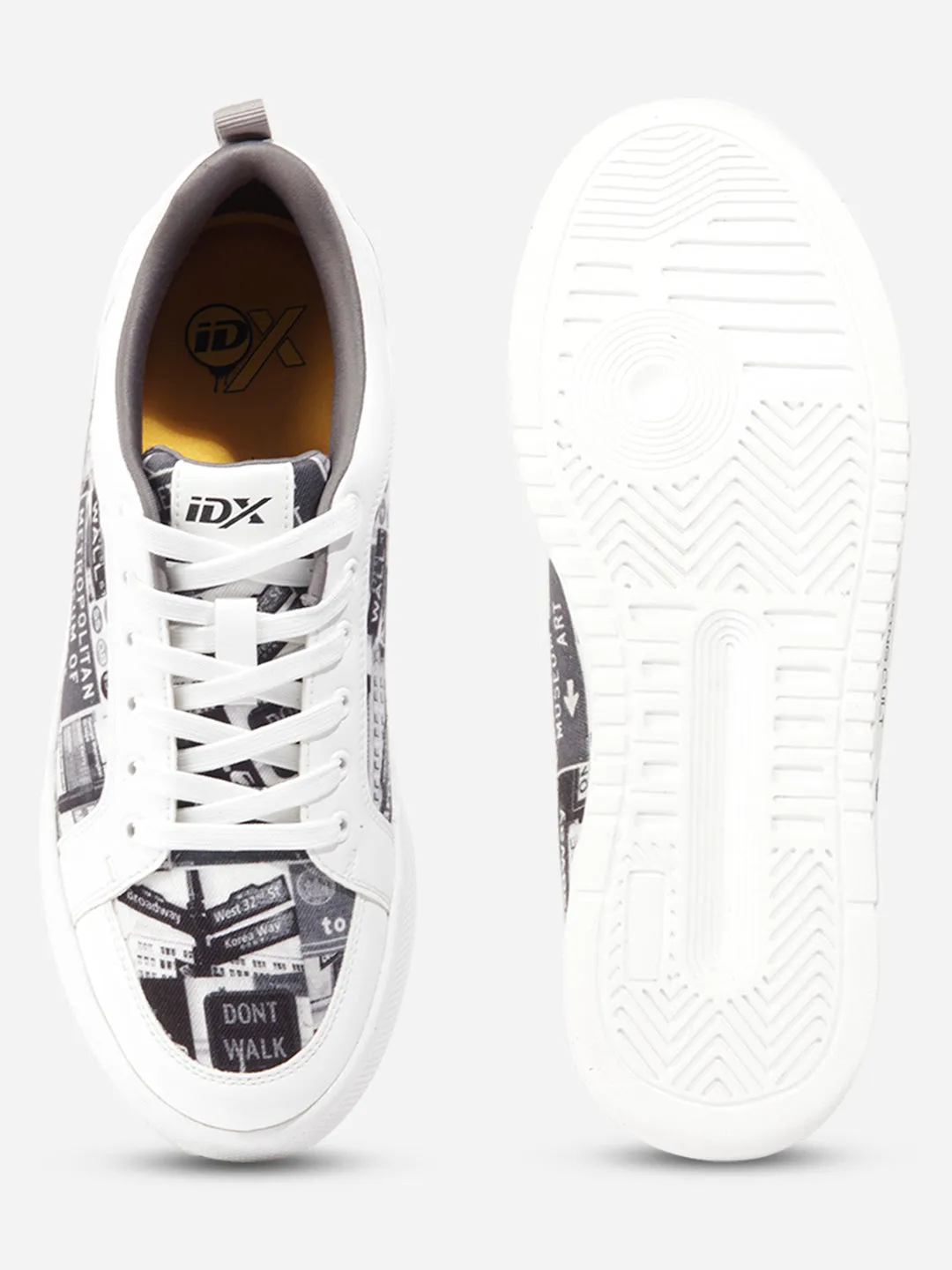 Men's White Graphic Print Sneakers IX6019