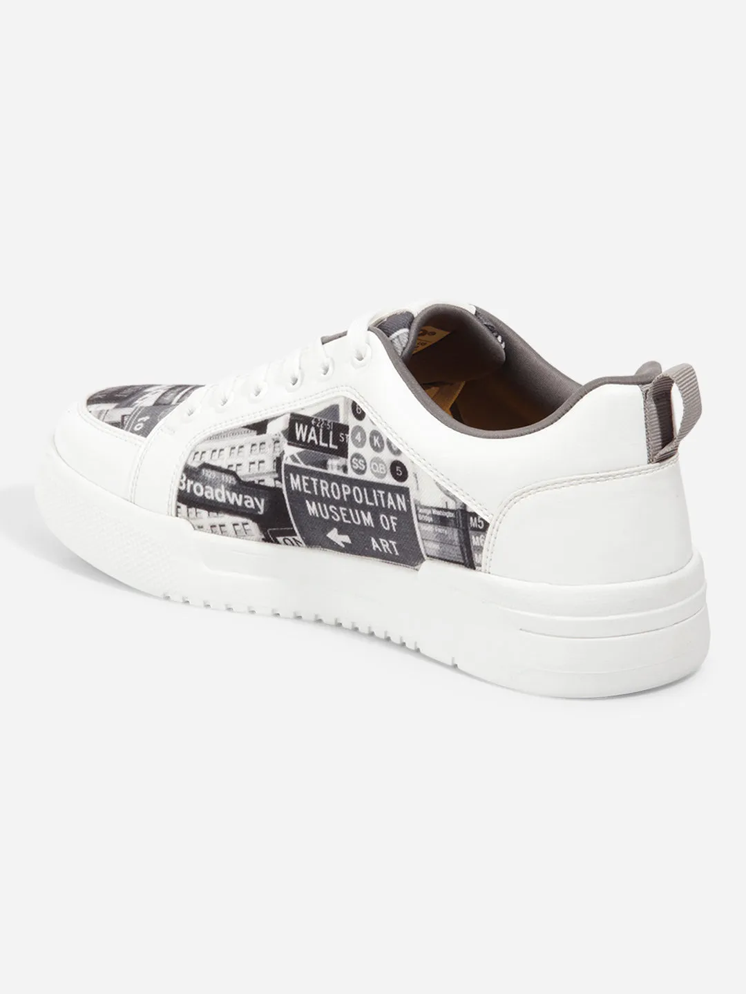 Men's White Graphic Print Sneakers IX6019