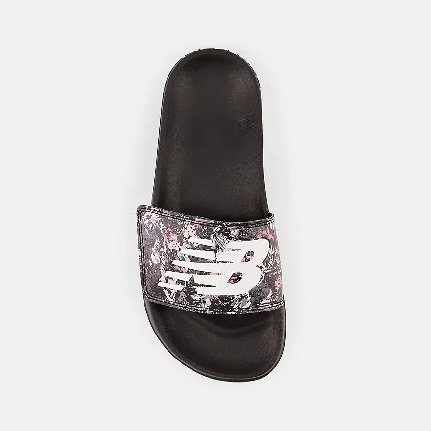 New Balance Black/White/Light Raspberry 200 Adjustable Slide