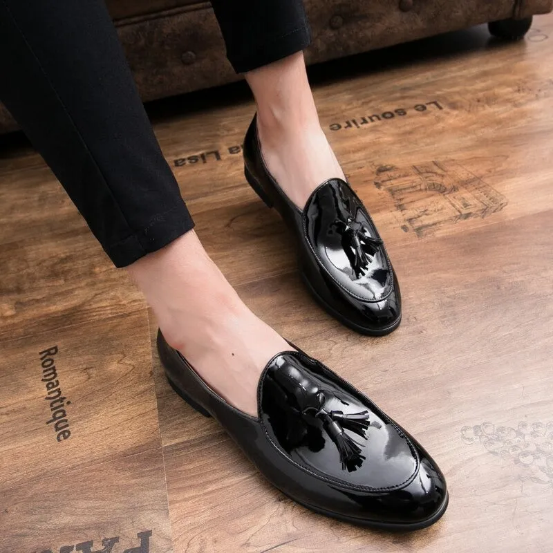 New Fashionable Oxford Business,Wedding,Party Wear Black Tassel Loafers-JonasParamount