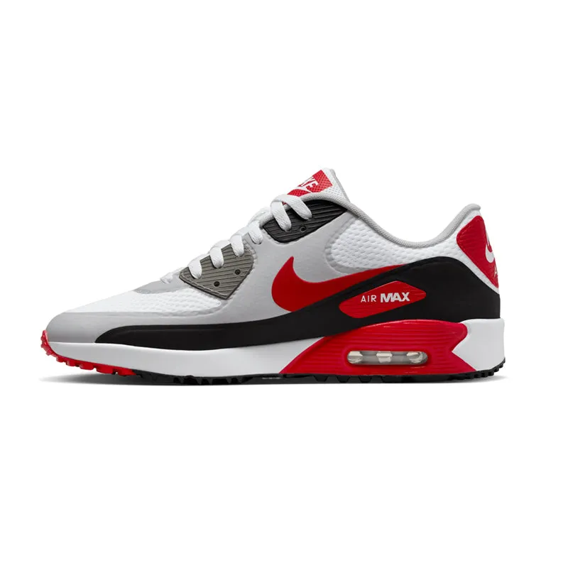 NIKE Air Max 90G Men's Spikeless Shoes (White/Red/Black)