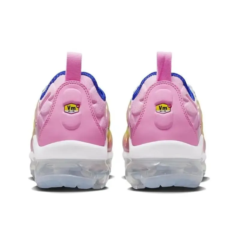 Nike Air VaporMax Plus Men's Women's Running Shoes Lace Anti Slip, Wear Resistant, Breathable Low Cut Running Shoes Pink Blue