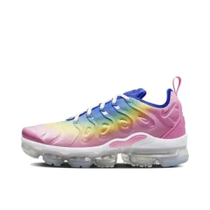 Nike Air VaporMax Plus Men's Women's Running Shoes Lace Anti Slip, Wear Resistant, Breathable Low Cut Running Shoes Pink Blue