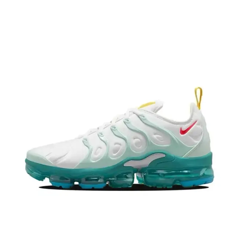 Nike Air VaporMax Plus Men's Women's Running Shoes Lace Anti Slip, Wear Resistant, Breathable Low Cut Running Shoes Pink Blue