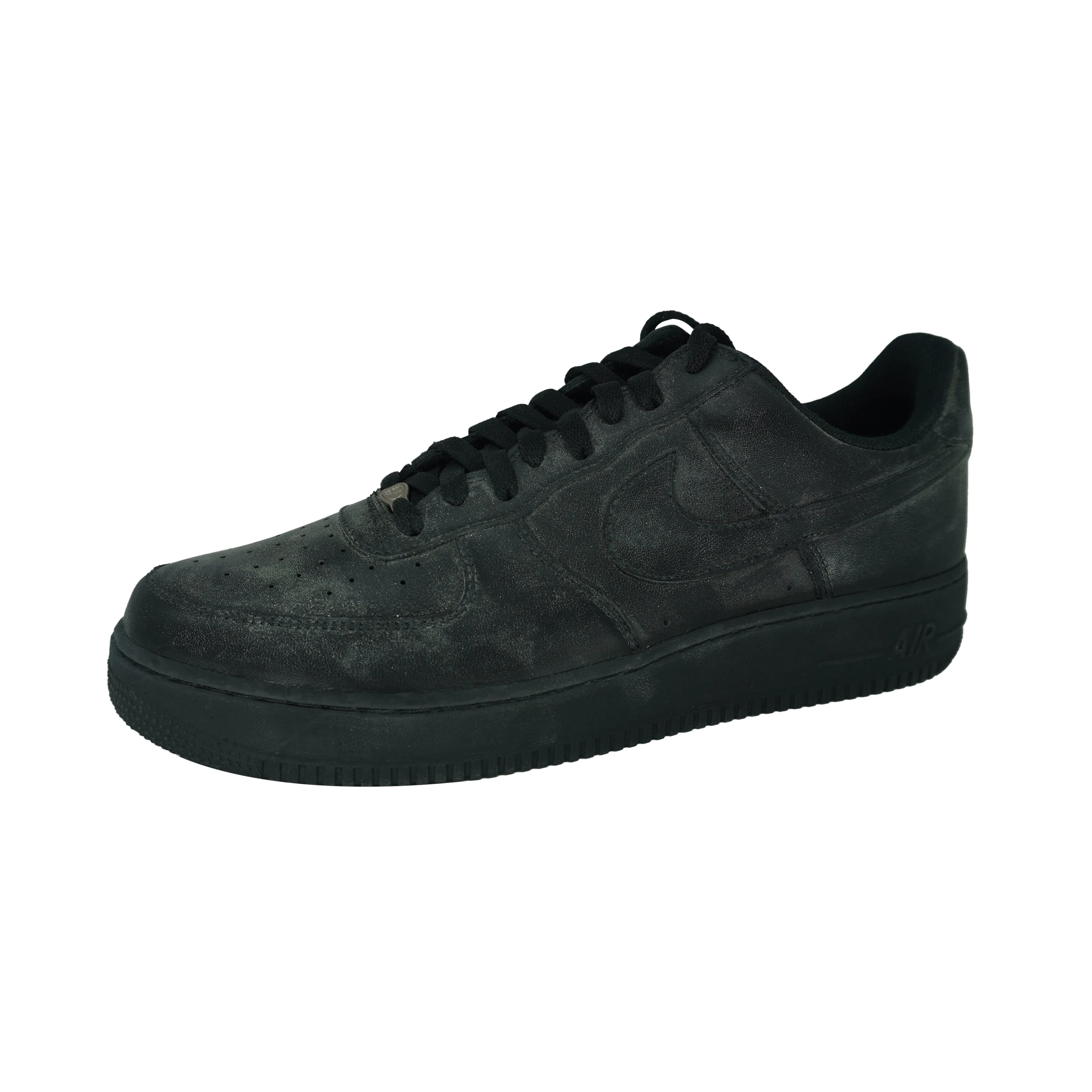 Nike Men's Air Force 1 Patent Leather Low Basketball Shoes Black Size 12