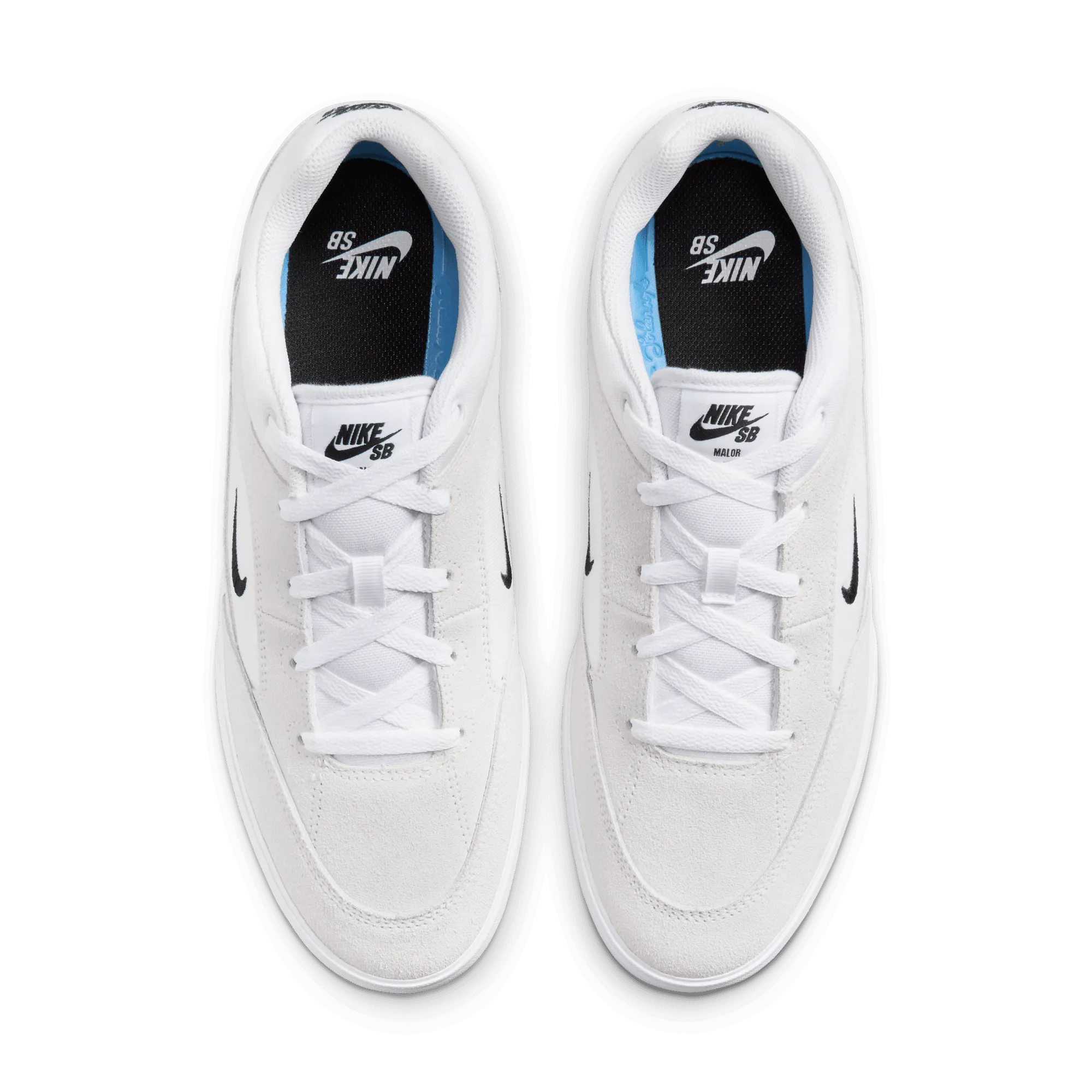 Nike SB Malor Skateboard Shoe - White/Black-Summit White-Gum Light Brown