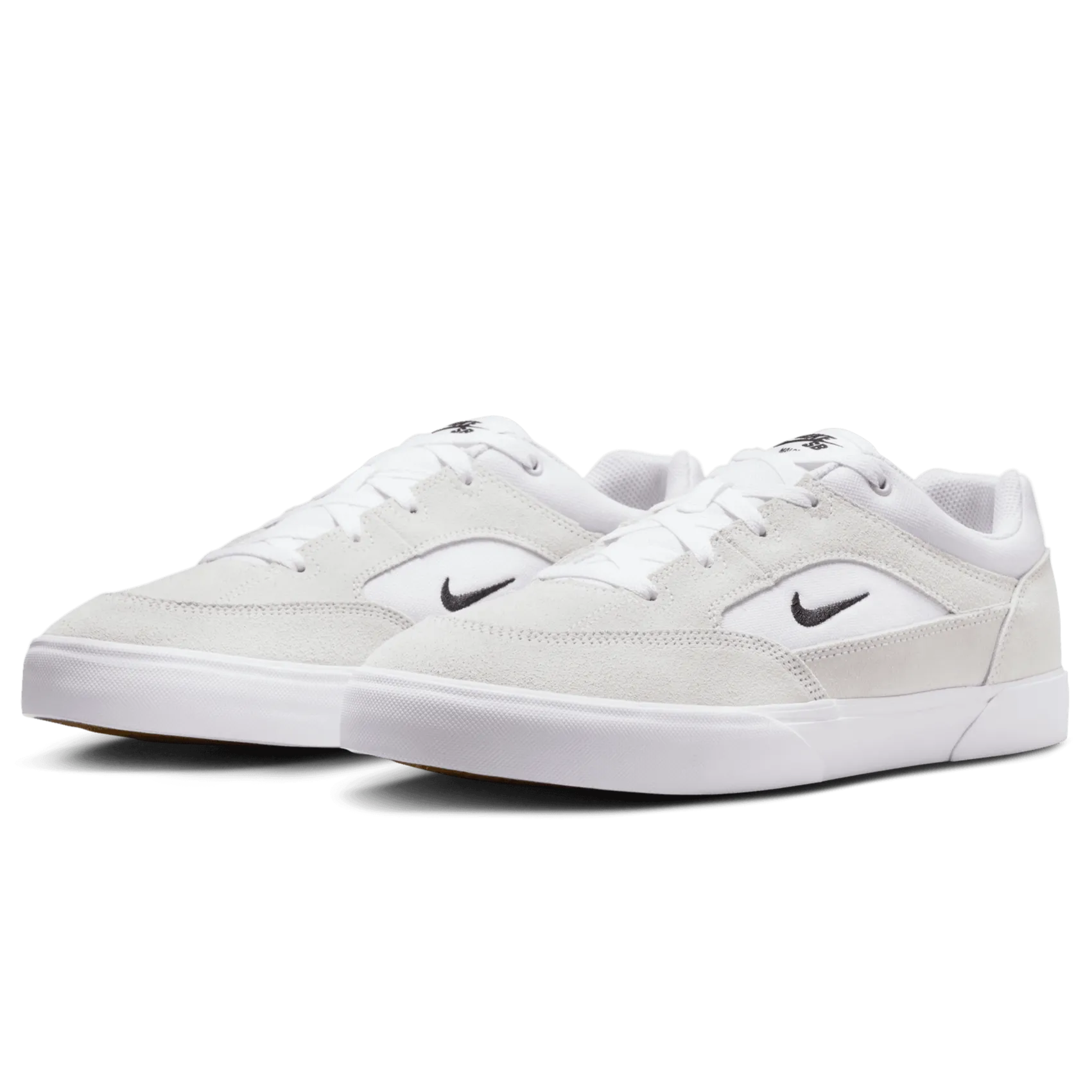 Nike SB Malor Skateboard Shoe - White/Black-Summit White-Gum Light Brown