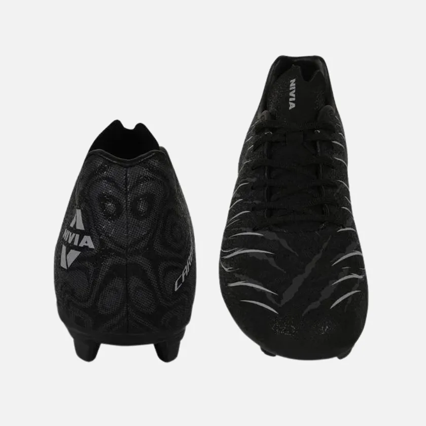 Nivia Carbonite 6.0 Kids Unisex Football Shoes -Black