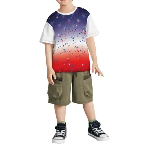 Ombre Flag Kid's Short Sleeve T-Shirts