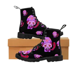 Pink Shroom Men's Canvas Boots