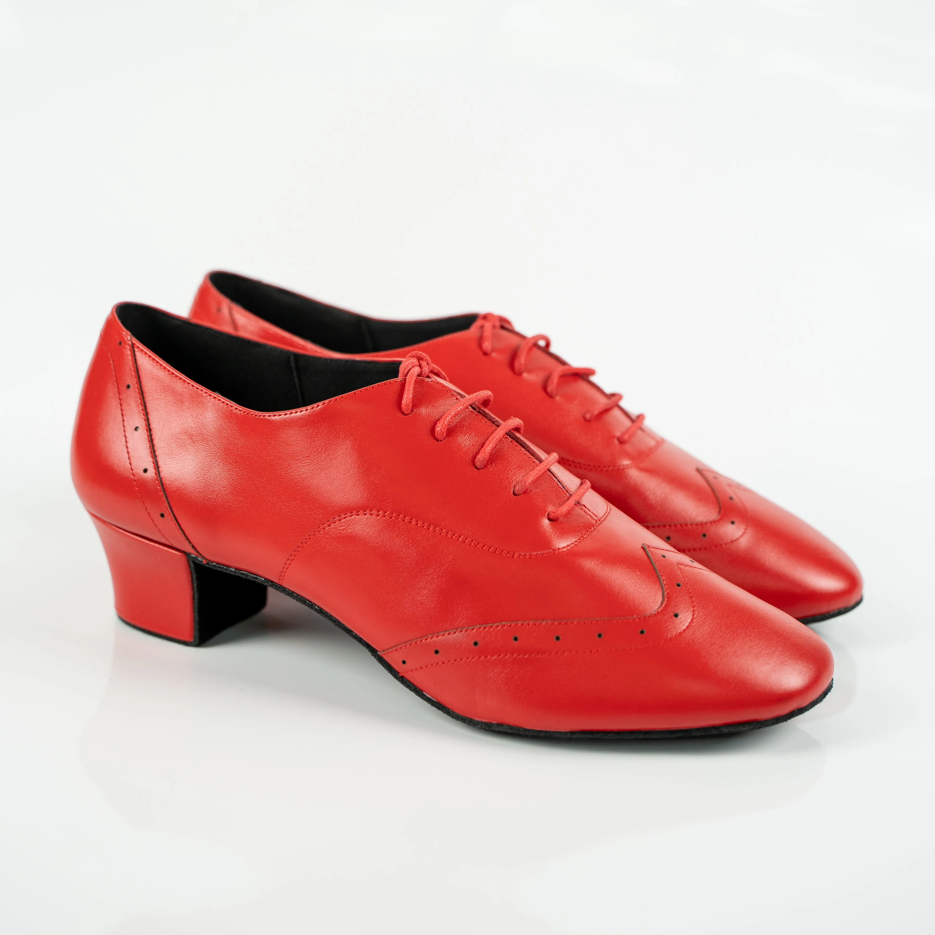 Polanski Red Men’s Cuban Heels Latin Classic Dance Shoes