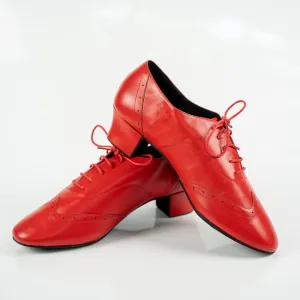 Polanski Red Men’s Cuban Heels Latin Classic Dance Shoes