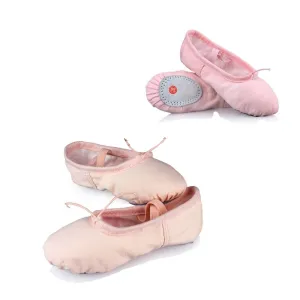 Professional Child Girls Kids Cotton Canvas Soft  Ballet Dance Practice Shoes