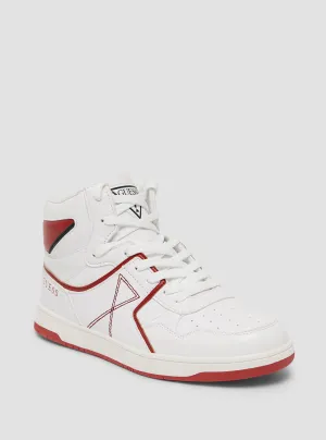 Red White Fidal High Top Sneakers