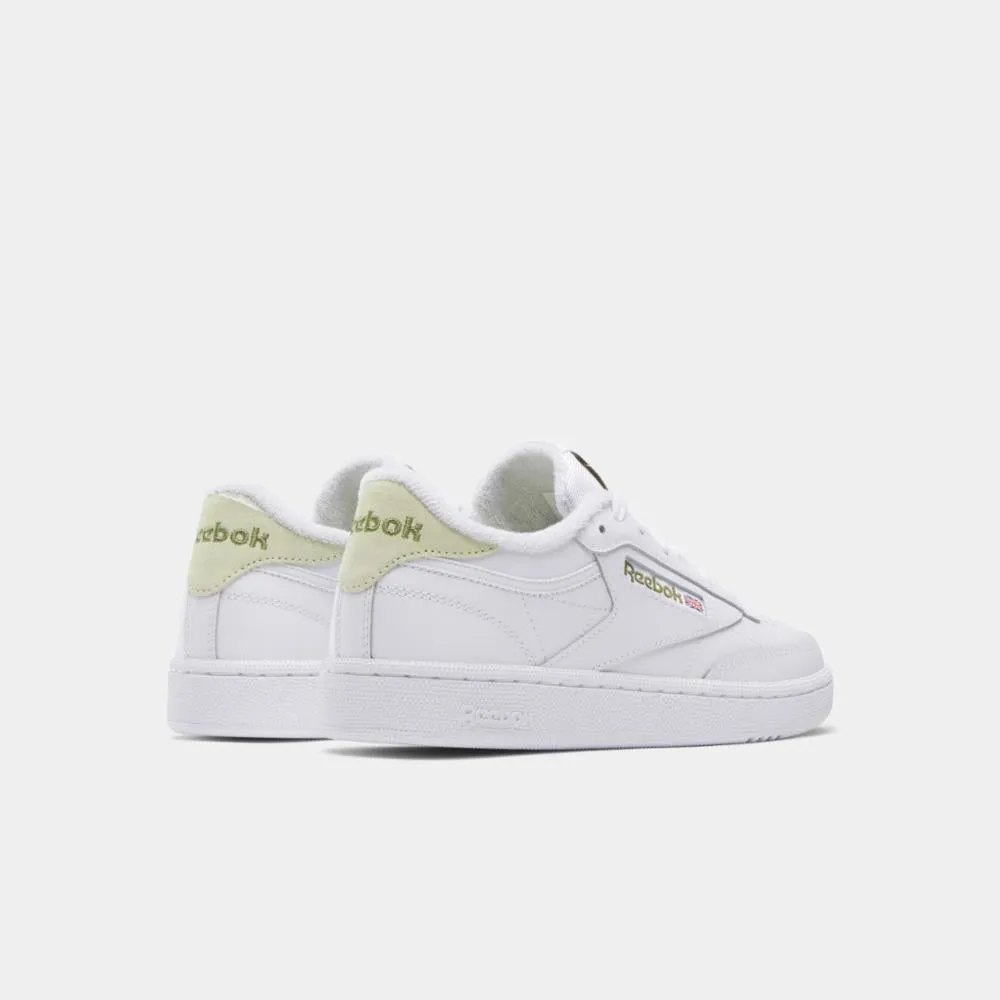 Reebok Footwear Women Club C 85 Women's Shoes WHT/WHT/CITRUS GLOW