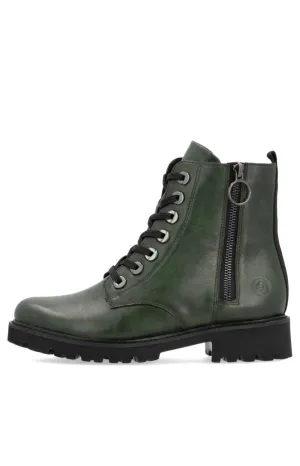 Remonte Lace Up Boots in Green