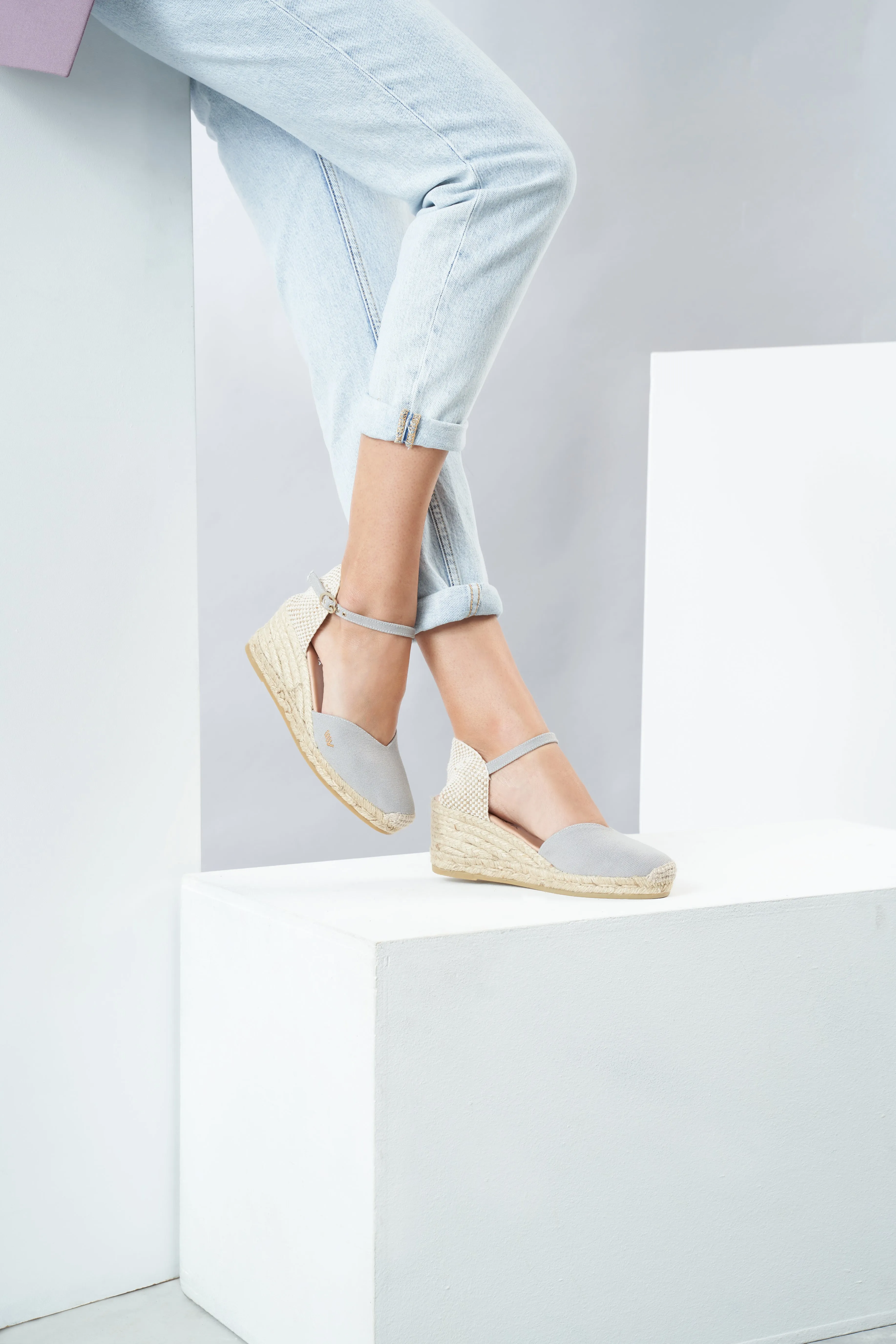 Reus Canvas Espadrille Wedges