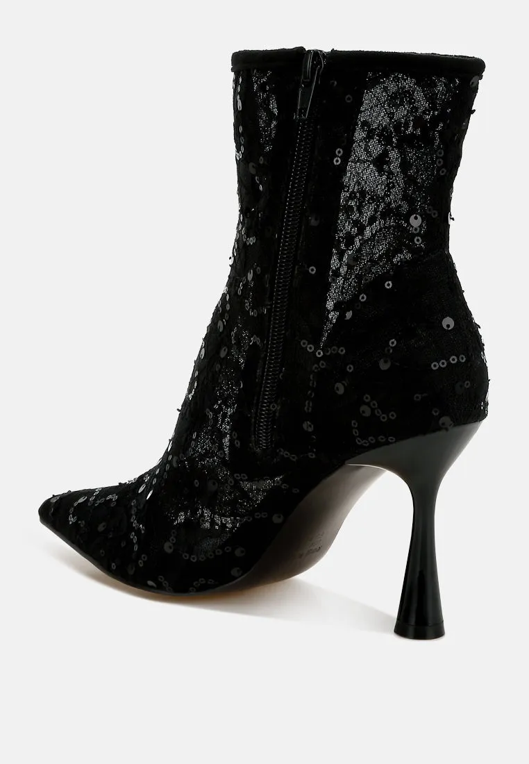 Samia Sequin Lace Boots