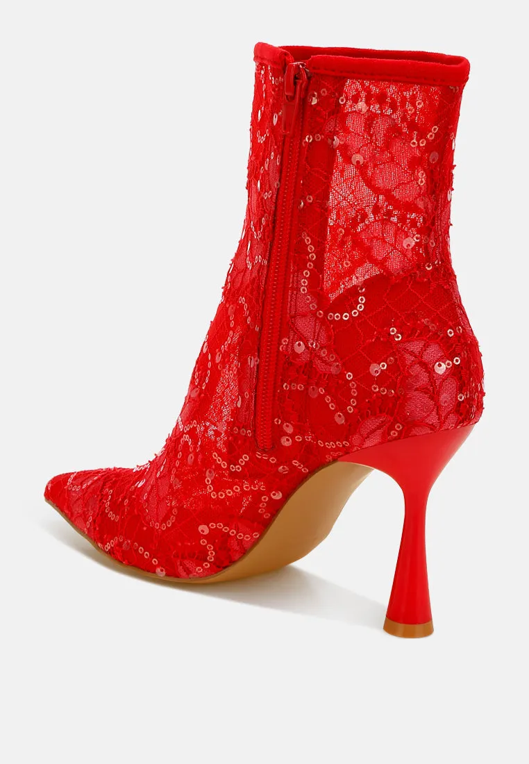 Samia Sequin Lace Boots