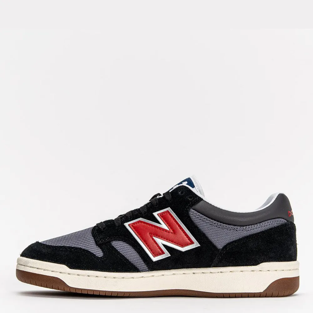 Scarpe Uomo NEW BALANCE Sneakers 480 in Suede e Mesh colore Black e Red