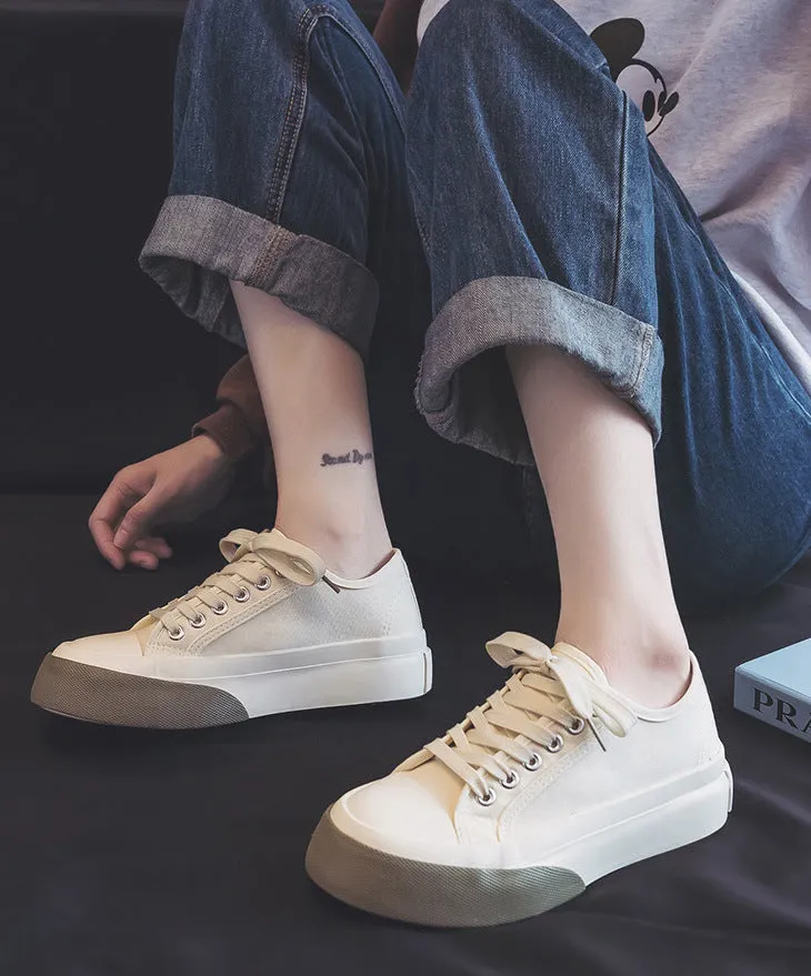 SH338 - White canvas sneakers