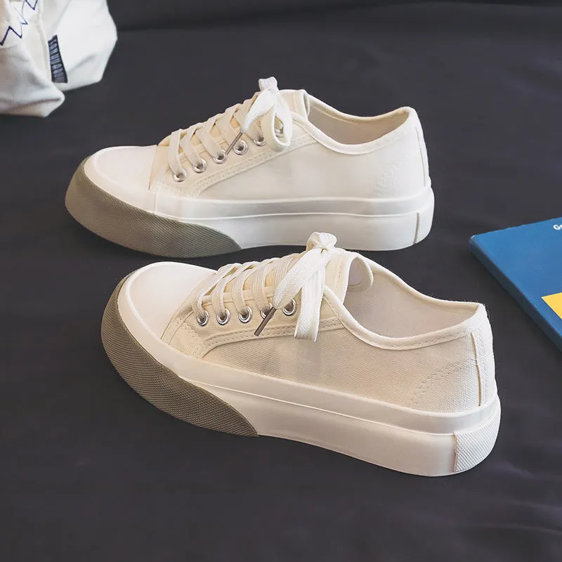 SH338 - White canvas sneakers