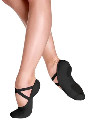 So Danca - Stretch Canvas Split Sole Ballet Shoe - Adult (SD18) - Black