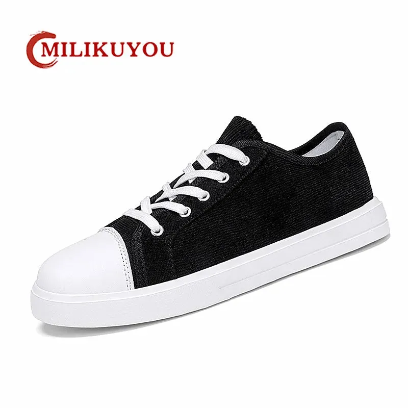 Sohiwoo New Men's Shoes Lightweight Casual Classic Skate Shoes Men Fashion Low-heeled Canvas Sneakers Non-slip Men Sneakers Zapatillas Hombre