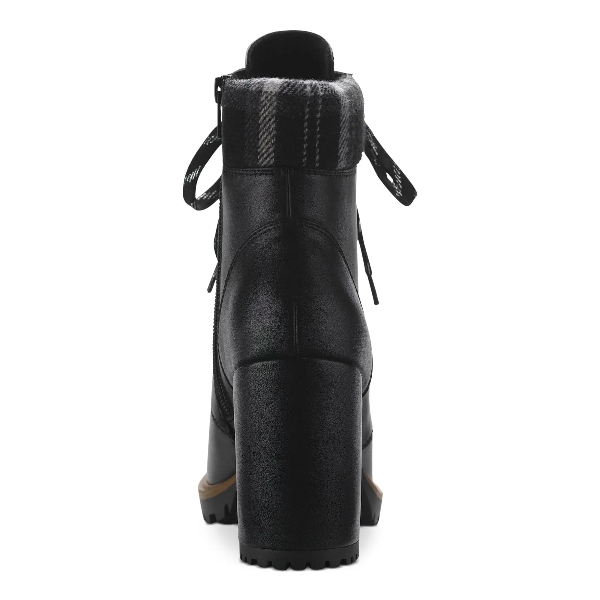 SUN STONE - Lace up Padded Cuff Boots