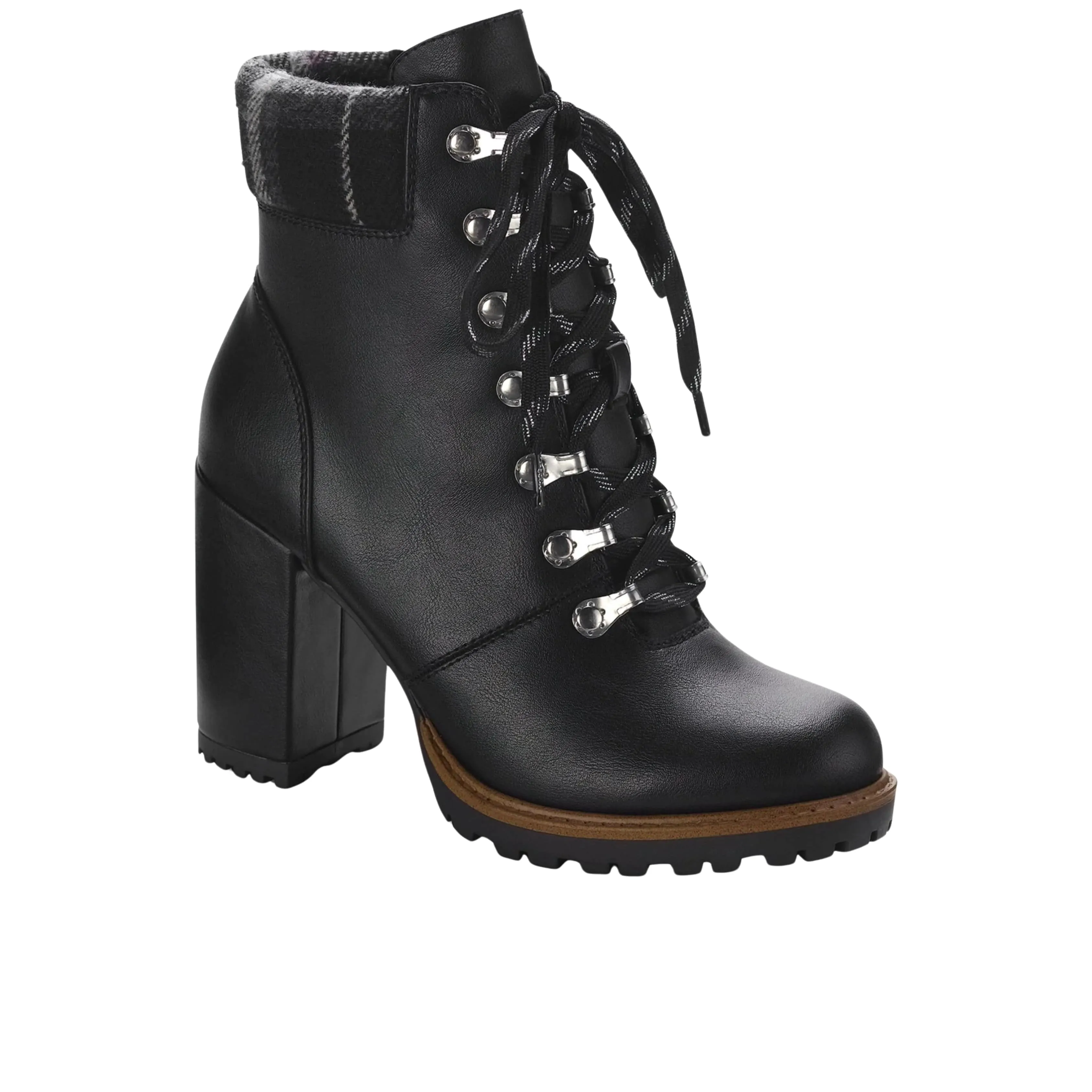 SUN STONE - Lace up Padded Cuff Boots