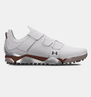 Under Armour Mens HOVR Tour Spikeless WIDE Golf Shoe - HALO GRAY/AFTER BURN