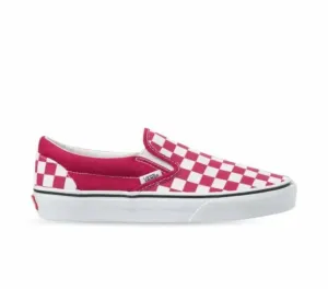 Vans Checkerboard Slip On - Cerise/White