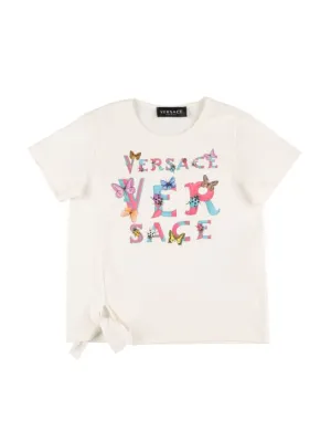 Versace   Cotton jersey t-shirt w/ logo 