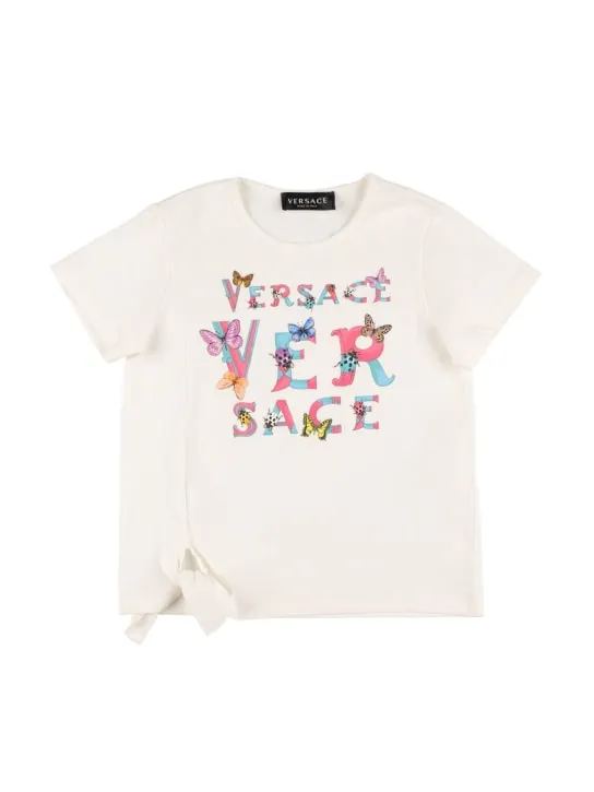 Versace   Cotton jersey t-shirt w/ logo 