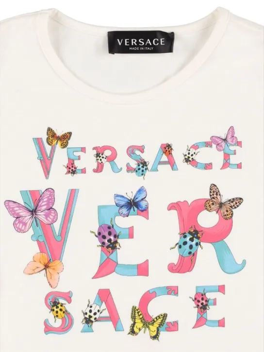 Versace   Cotton jersey t-shirt w/ logo 