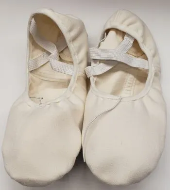 Wendy -- Canvas Split Sole Ballet -- White