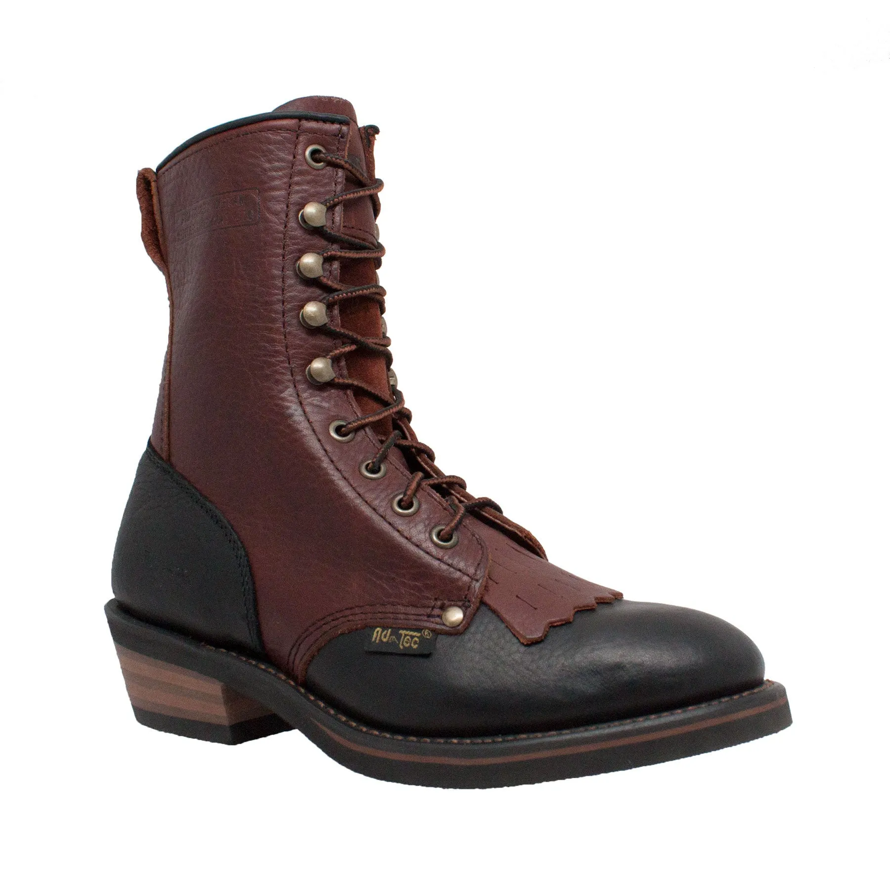 Women's 8" Black/Dark Cherry Packer - 2179